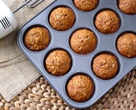 مافین سیب و دارچین؛ مغذی‌ترین دسر پاییزی