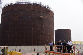 بازدید دکتر بیات از طرح های گروه اقتصادی صندوق ها در عسلویه