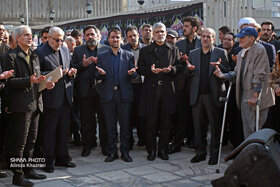 آیین سوگواری شهادت حضرت فاطمه الزهرا(س) در مقبره الشهدای گمنام وزارت نفت