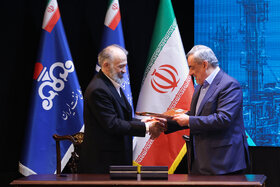 مراسم امضای قرارداد طرح فشارافزایی میدان مشترك پارس جنوبی