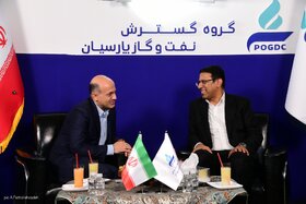 بازدید دکتر حسین زاده، رئیس هیئت رئیسه صندوق ها در دومین روز نمایشگاه بین المللی نفت